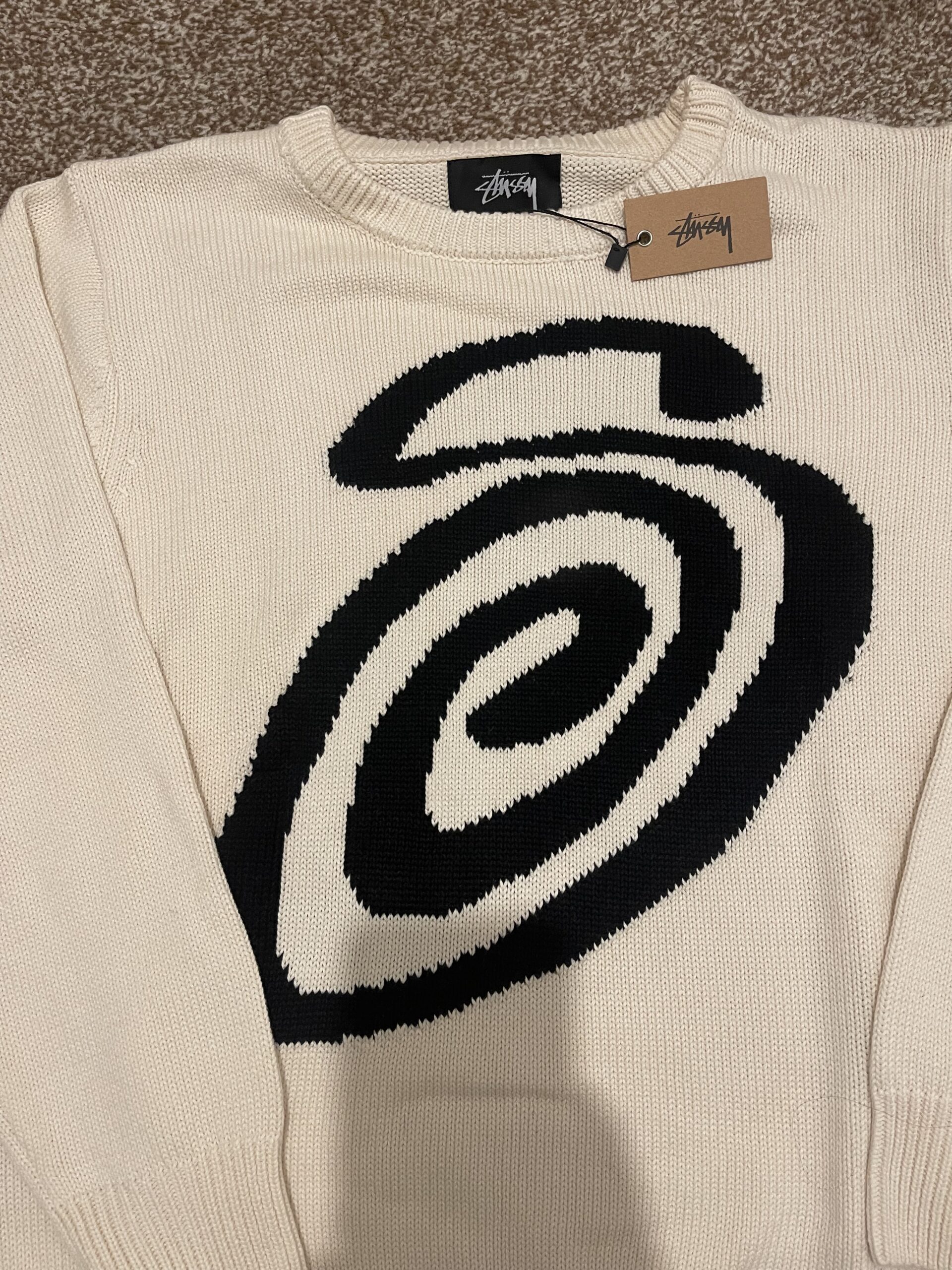 Stussy Curly S Jumper - vintij.co.uk